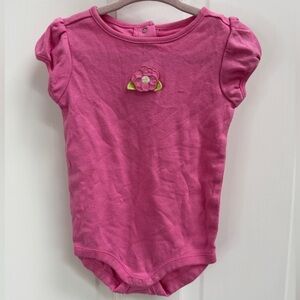 Gymboree 12-18M Girls Pink Flower Onesie